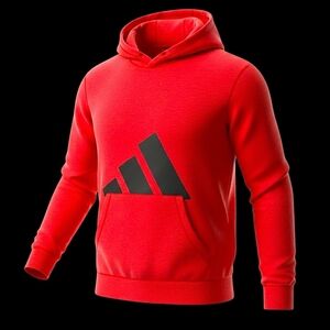 🚻 XL Youth — adidas Junior French Terry Hoodie [PURE RUBY/BLACK] JE1839